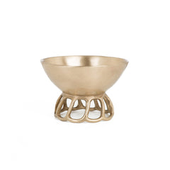 small solid bronze cup on openwork base, shown in satin finish