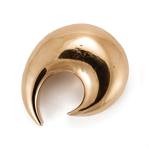 Snail-like bottle opener in polished bronze